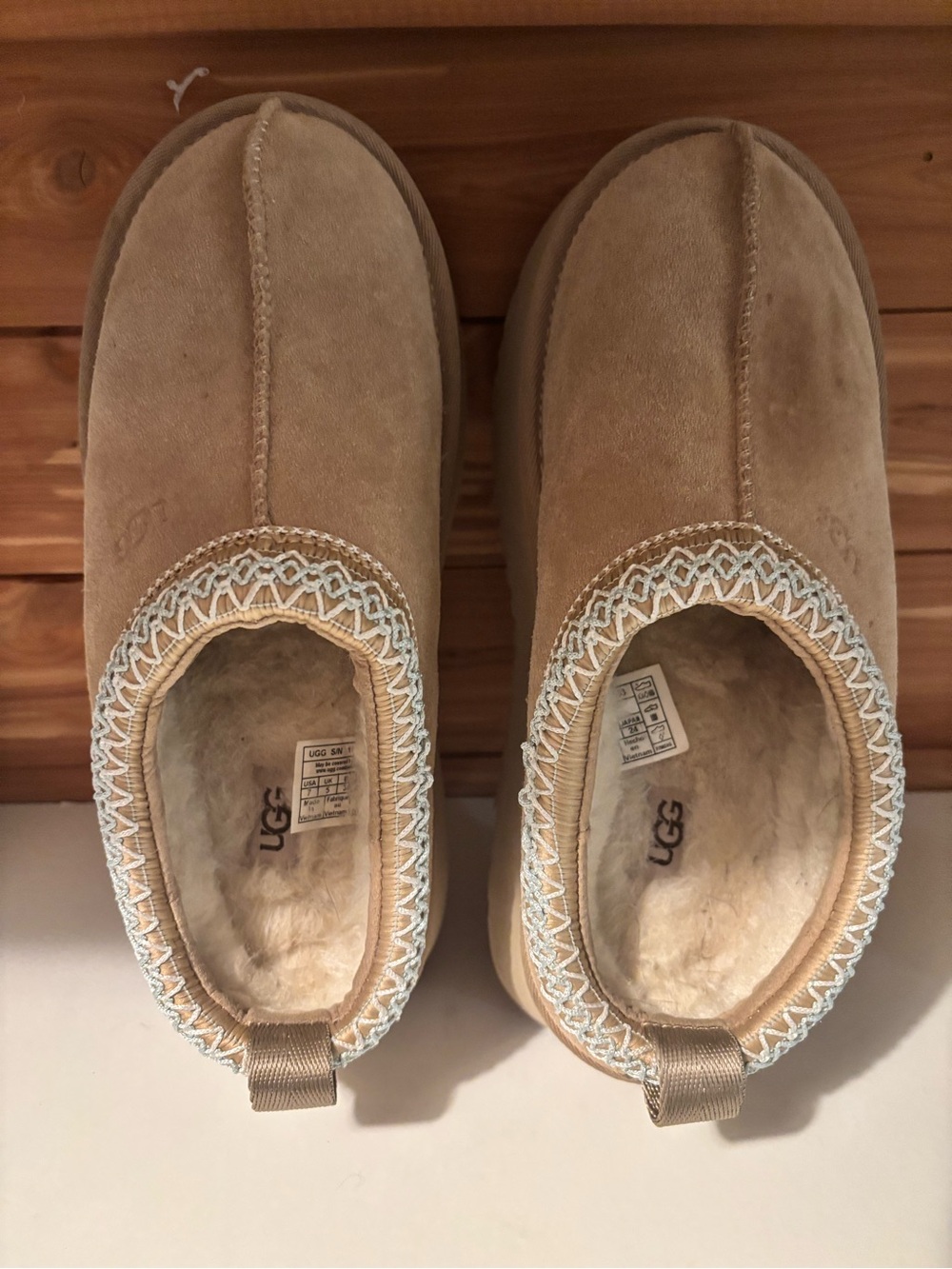 UGG Cozy Slip-On Shearling Slippers in Chestnut Tan